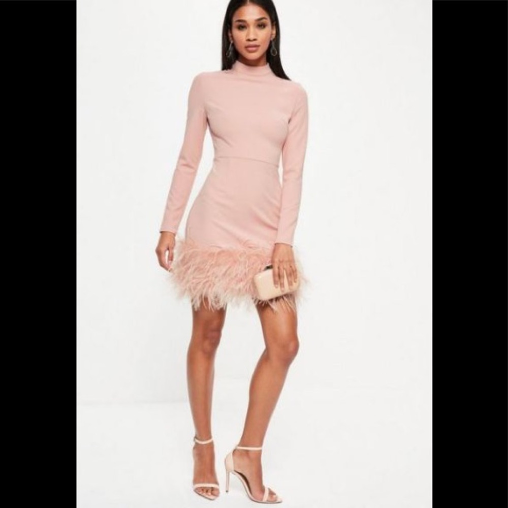 Gorgeous Feather trim dress